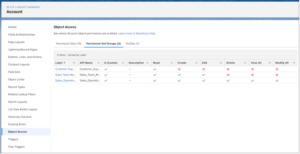 Object Access Summary Winter 25